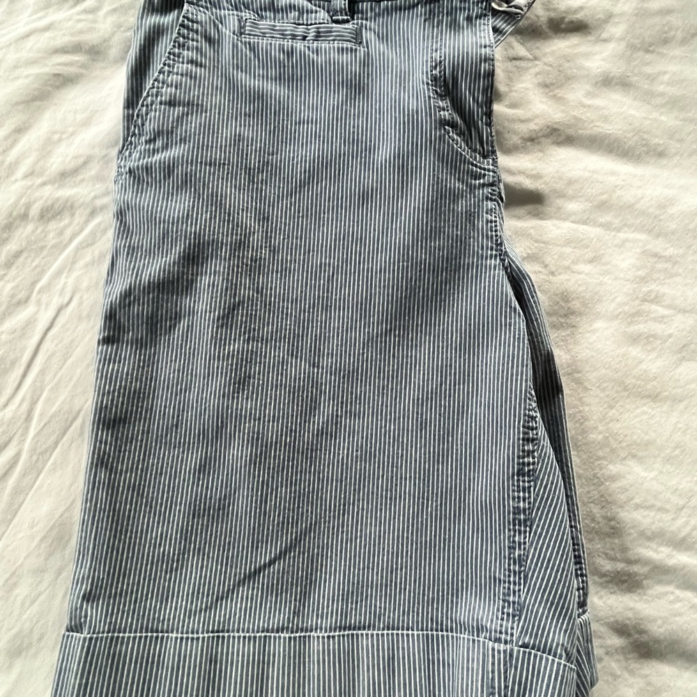 Classic Blue Striped Women's Shorts - Picture 3 of 11